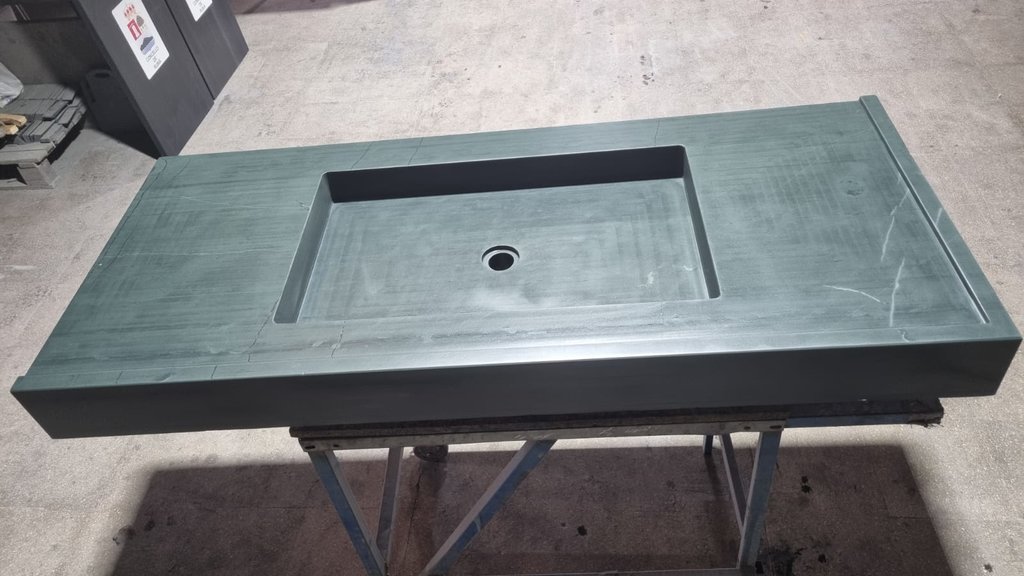 Lavabo pizarra verde