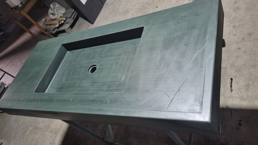 Lavabo pizarra verde