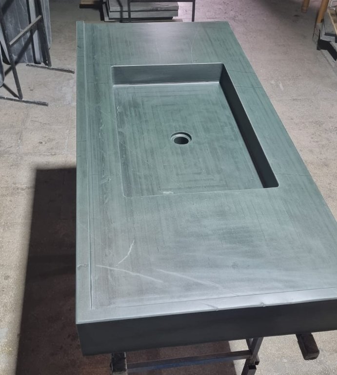 Lavabo pizarra verde