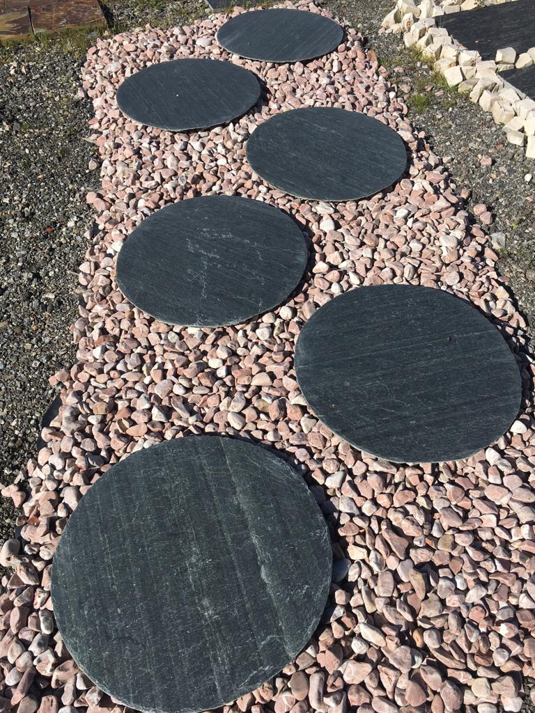 Round Japanese stepping stones