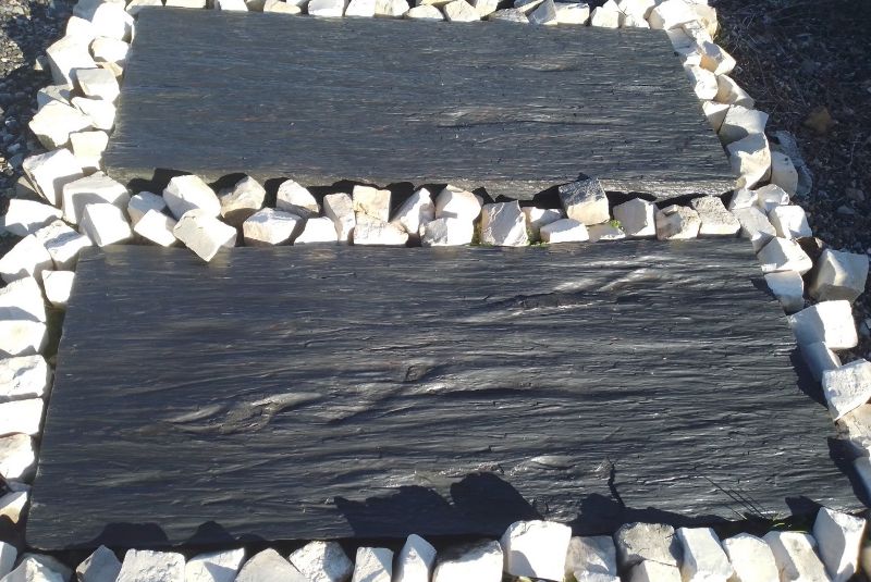 Rectangular Japanese 'xisto' slate stepping stones